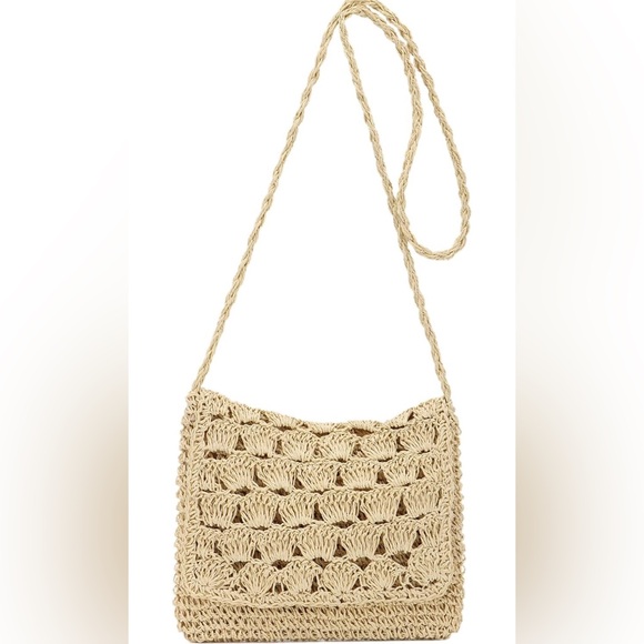 unbranded Handbags - Straw Crossbody Purse Woven Tote Bag Beach Straw Handbag Bohemian Shoulder Bag